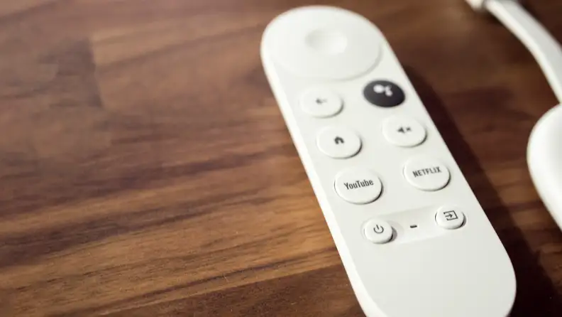 The Google Chromecast with Google TV remote