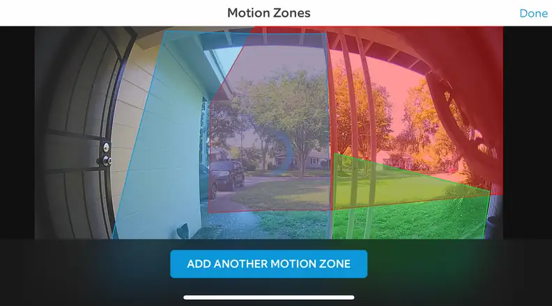 Ring Doorbell Motion Zones App