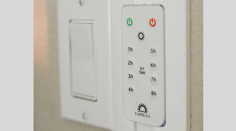 Wall-mounted remote for the Perfect Pillar Candle