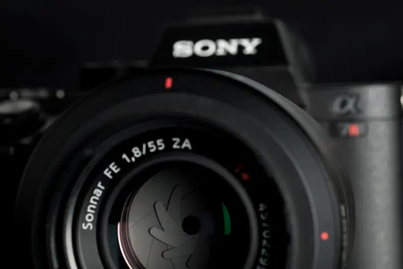 A photo of the Sony A7R II's front.