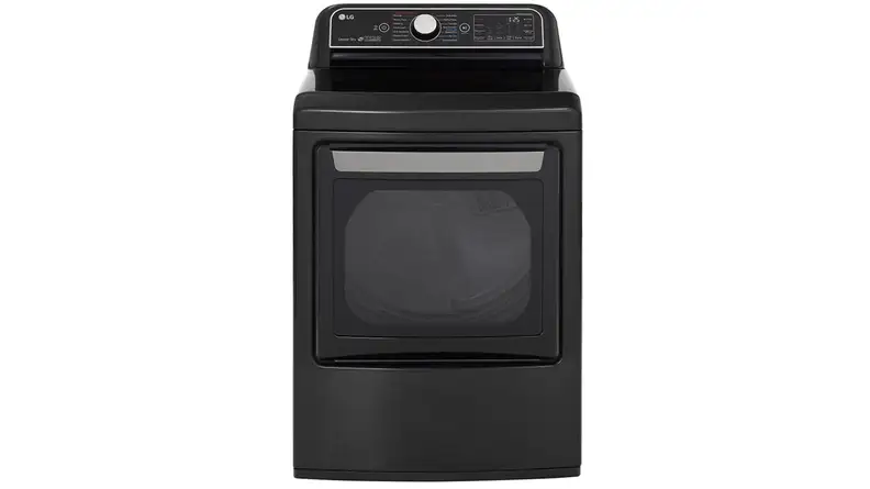 The LG DLEX7900BE dryer on a white background.