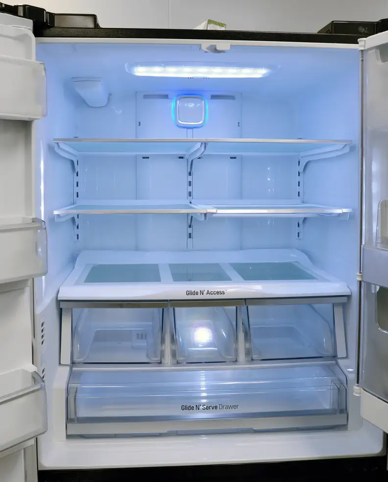 Bright lights and roomy storage await inside this 30-cu.-ft. LG.