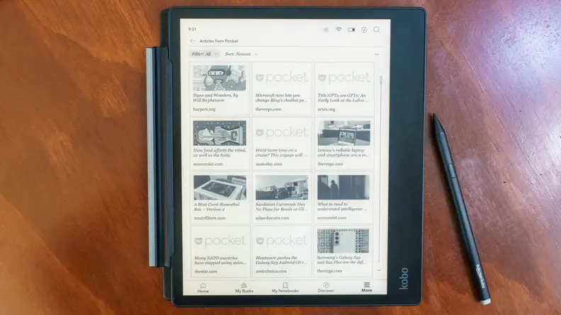 The Kobo Elipsa 2e's Pocket user Interface