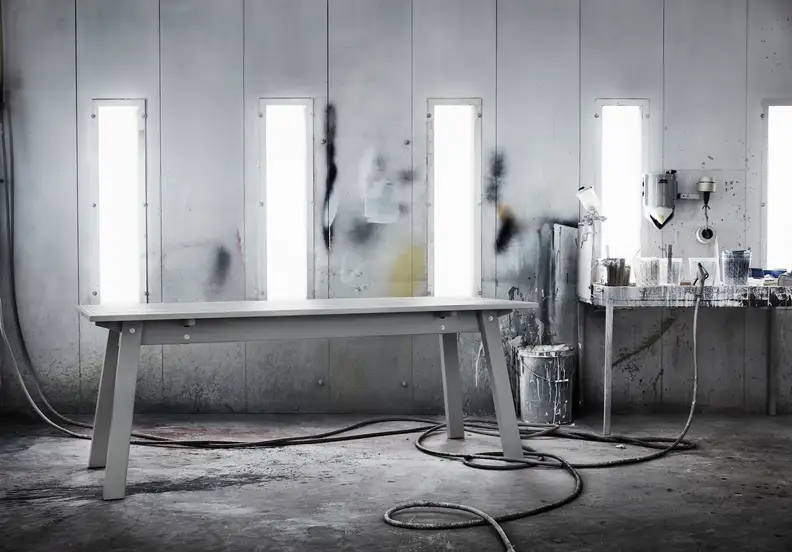 Ikea Industriell table in gray