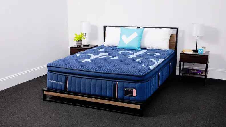The Stearns & Foster mattress in a bedroom.