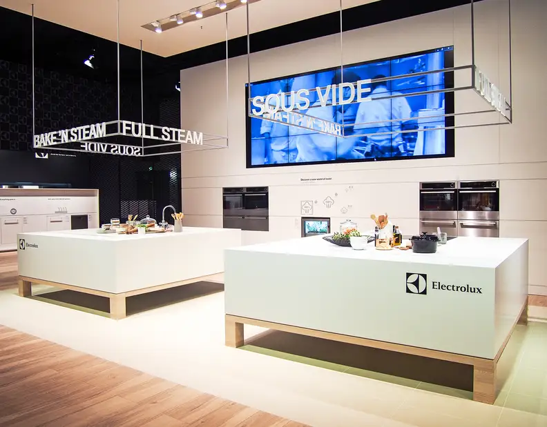 Electrolux's massive IFA booth is dominated by steam cooking technology.