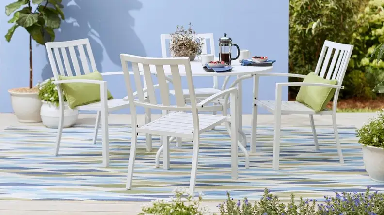 This abstract rug is inspired by sea glass.