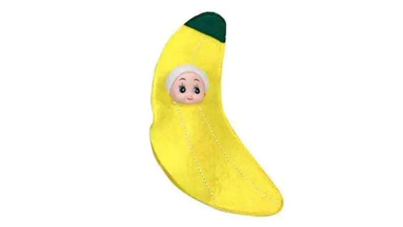 An elf in a banana suit.