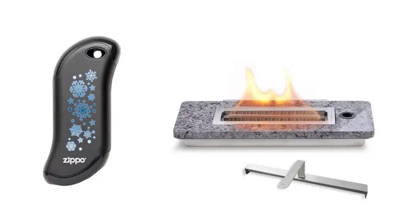 Stay warm safely with Zippo's HeatBank 9s rechargeable hand warmer and LovinFlame's classic tabletop fire pit.