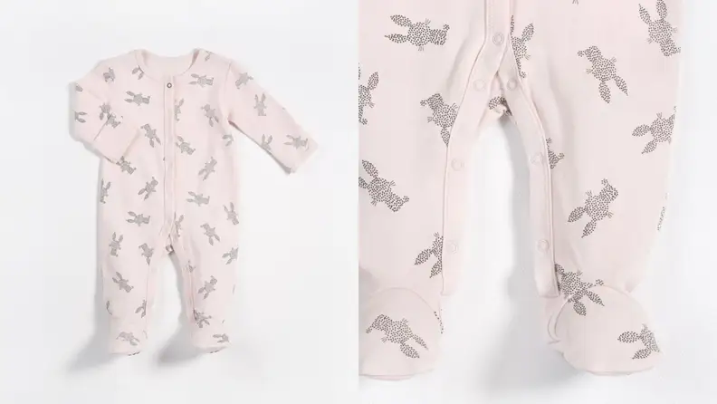 Pointillism bunny print pajamas