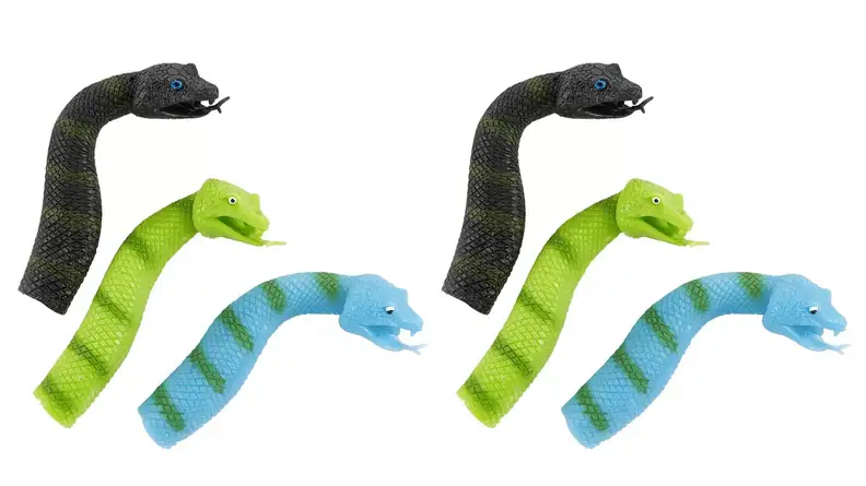 A set of snake finger puppets