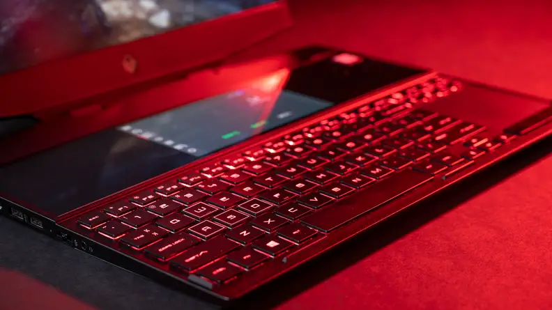 The HP Omen X 2S keyboard layout