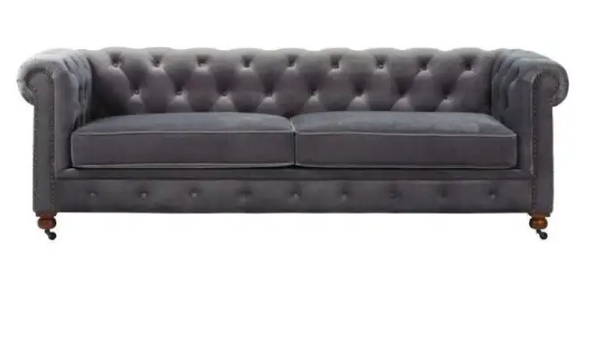 A Gordon Grey Velvet Sofa