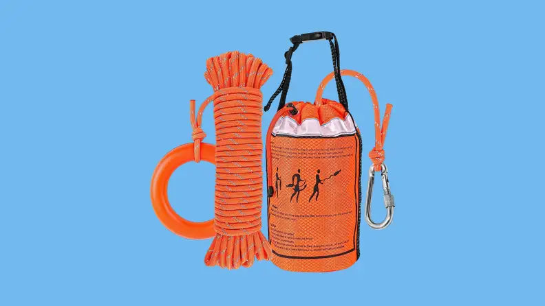 A bag of throw line rope by NTR.