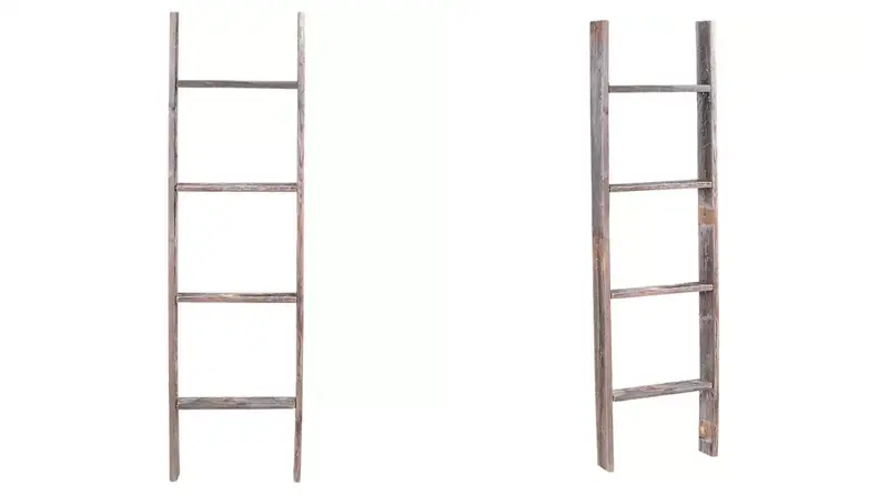 Wayfair Gracie Oaks Rustic Wood 4-Foot Blanket Ladder