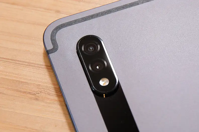 The Samsung Galaxy Tab S8 camera.