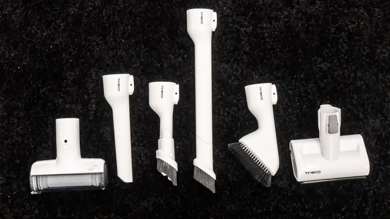 The Tineco Pure One S12 comes with these attachments. However, the S12 Plus comes with more.