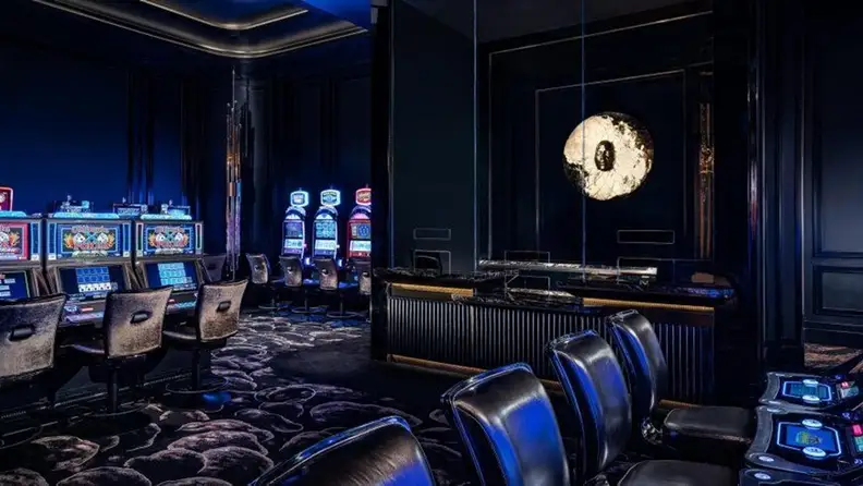 The high limit room of a casino hotel in Vegas