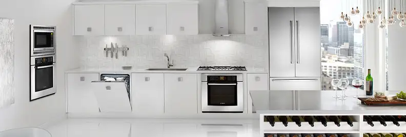 A Bosch custom-front dishwasher