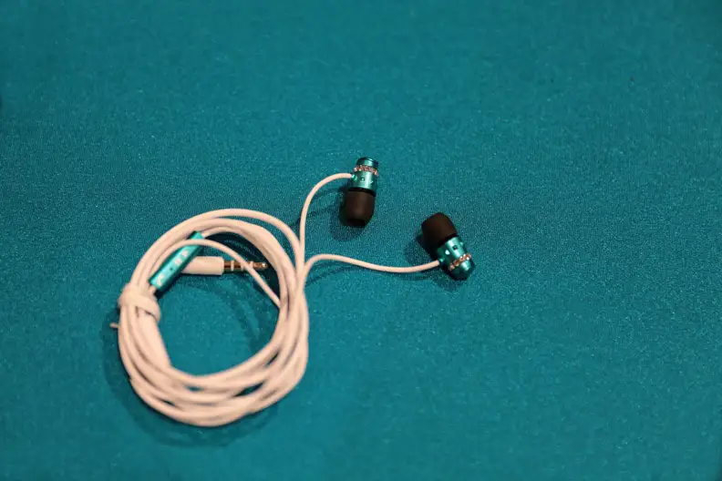 The "Tiffany" variation of the Ice Collection in-ear headphones from Maroo Audio