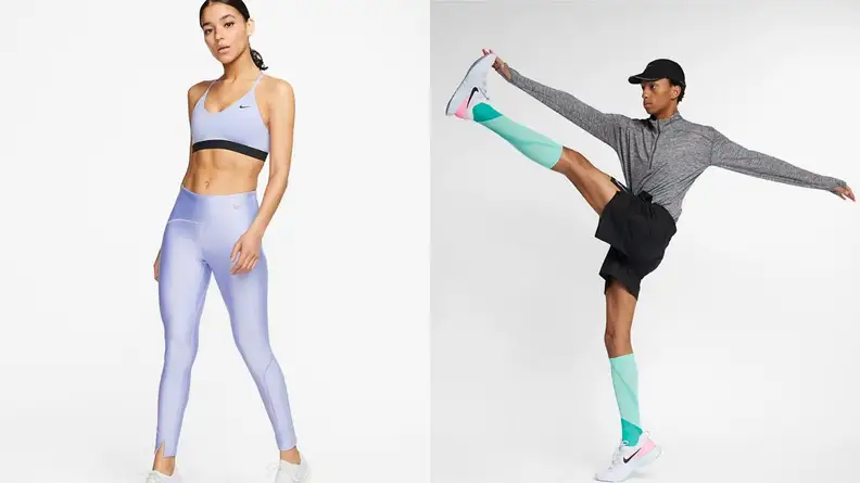 running pants and shorts