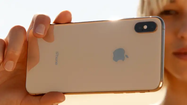 The iPhone XS Max, as seen in a promotional film by Apple
