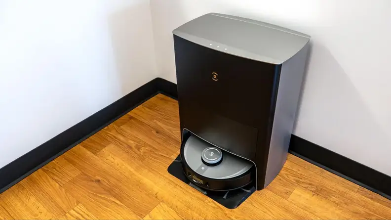 The Ecovacs X1 Omni in its charging base.
