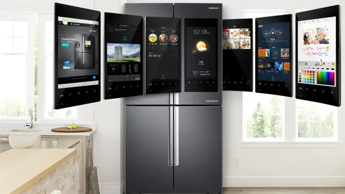 A Samsung Family Hub refrigerator