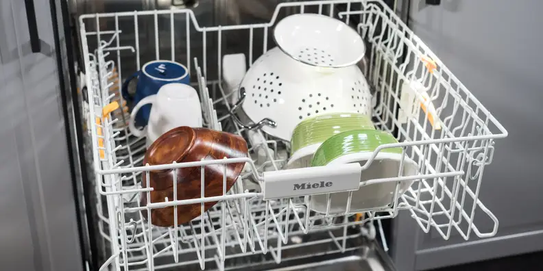 The dishwasher's bottom rack