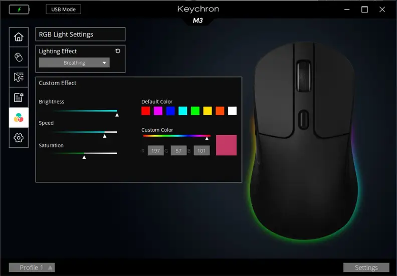 The Keychron software app.
