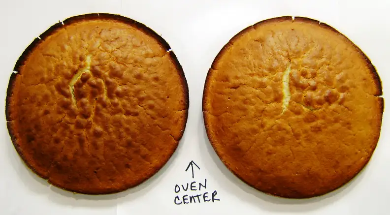 Lower cake top convection