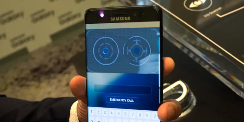 Samsung Galaxy Note 7 Iris Scanner