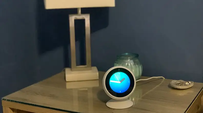 Echo Spot on nightstand