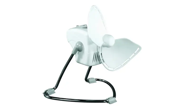 The Caframo Chinook 2-speed, cage-free desk fan.