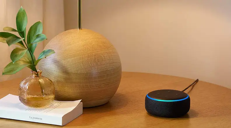 Amazon Echo Dot on table