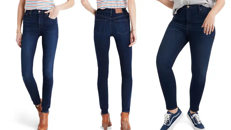 High waisted jeans