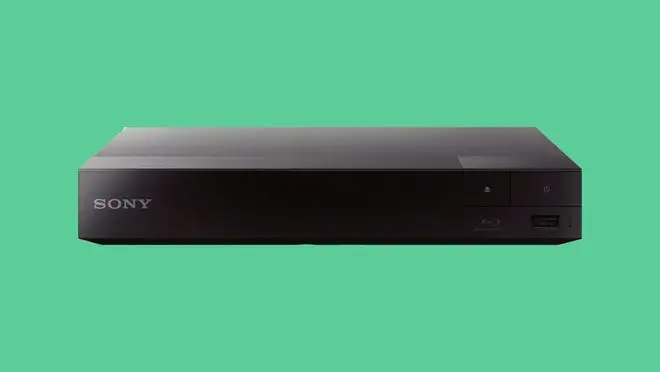 Sony Blu-Ray player on green background