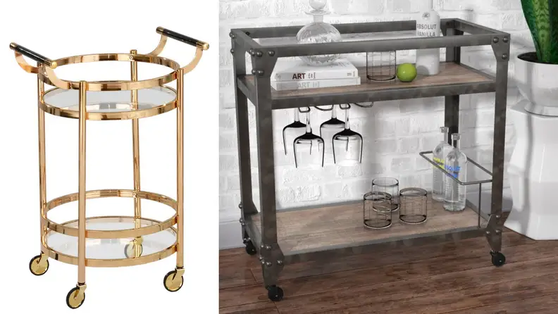 Dial up the elegance of your room with a fun bar cart.