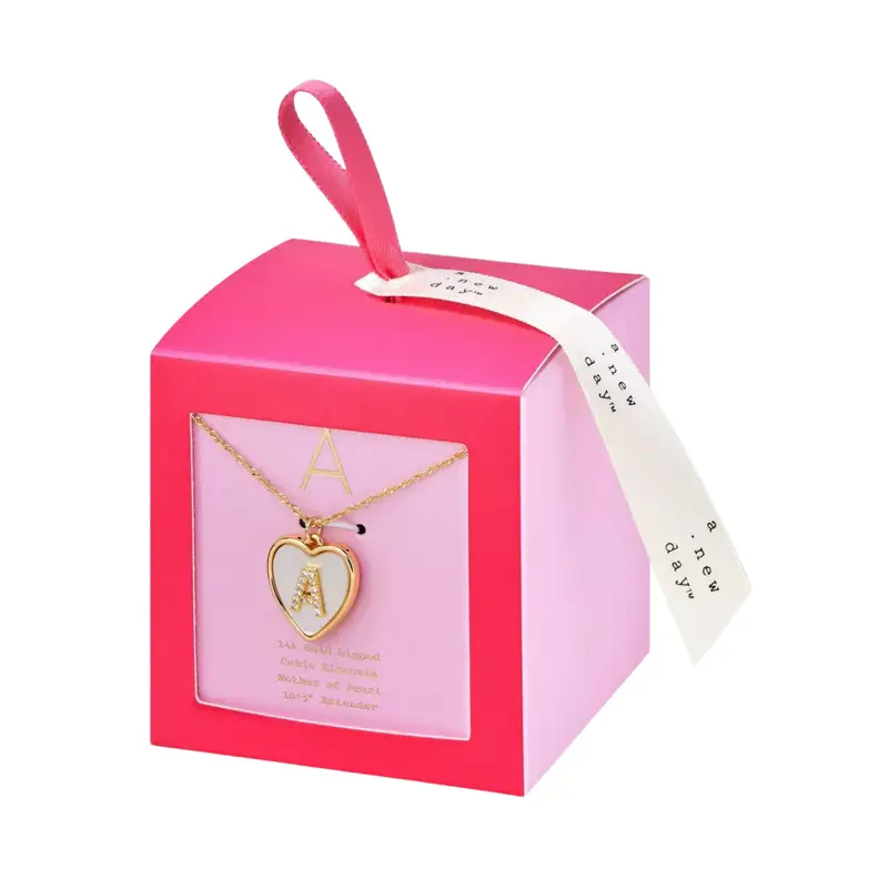 A New Day 14K Gold Dipped Mother of Pearl Heart Necklace