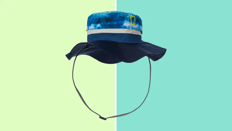 A hat on a green background