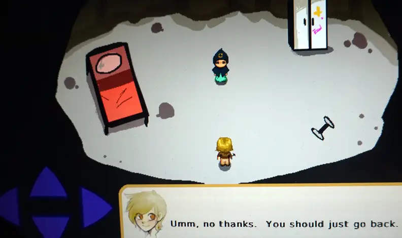 A screenshot from The Hole Story