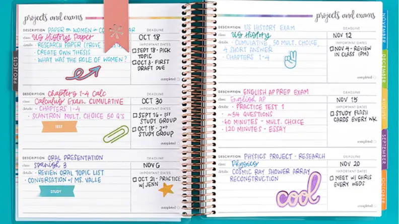 Keep your days organized with a motivational planner.