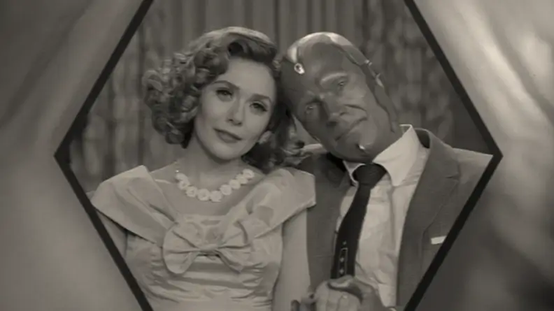 A screenshot of the first episode of WandaVision
