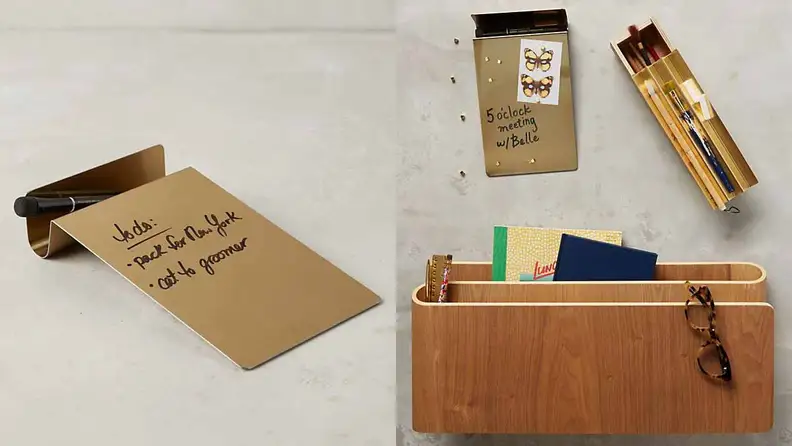 Anthropologie Bronzed To-Do Board