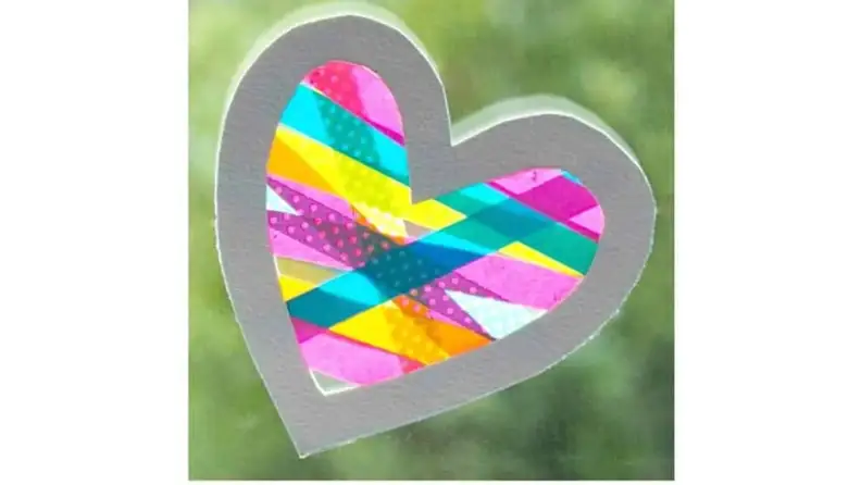 Washi tape suncatcher