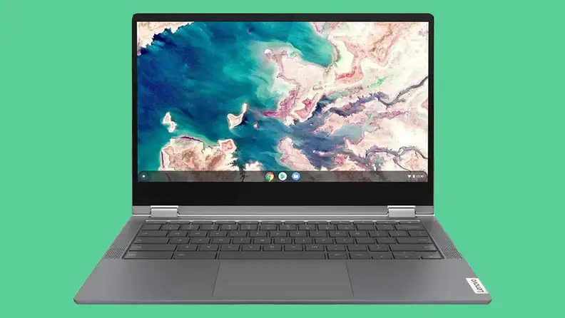 Close up of a lenovo flex 5.