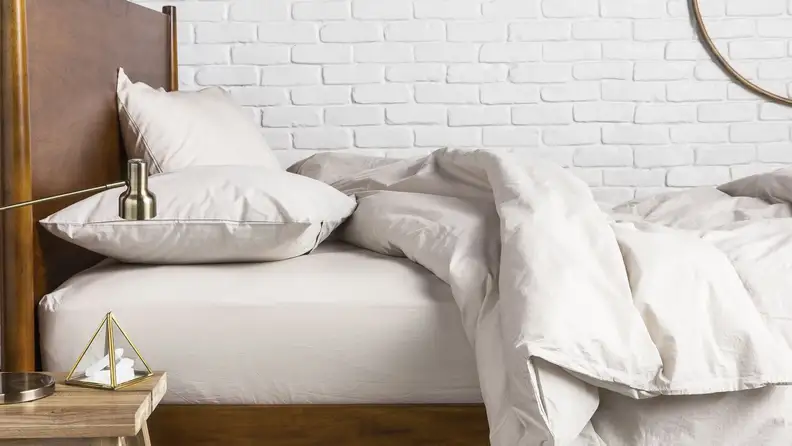 This percale duvet cover is perfect for summertime.