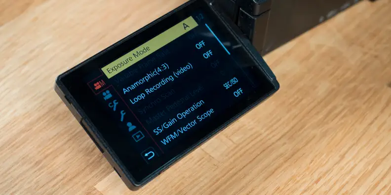Panasonic Lumix GH5 screen