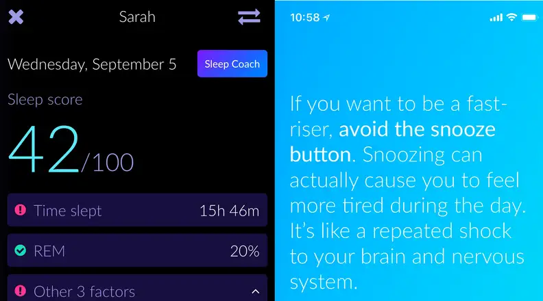 Eight app sleep score and coach