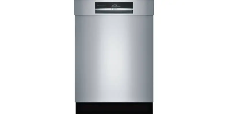 The Bosch SHE88PZ65N is a semi-integrated dishwasher, meaning you can seem some of the controls while the door is closed.